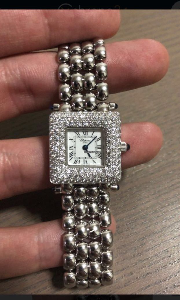 Chopard white 2025 gold diamond watch
