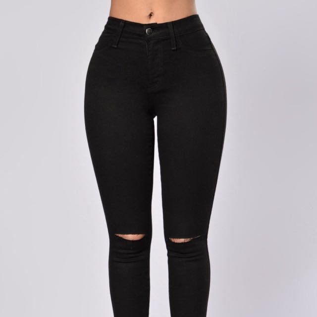 Fashion Nova Canopy Ripped Jeans Women s Fashion Bottoms Jeans Leggings on Carousell