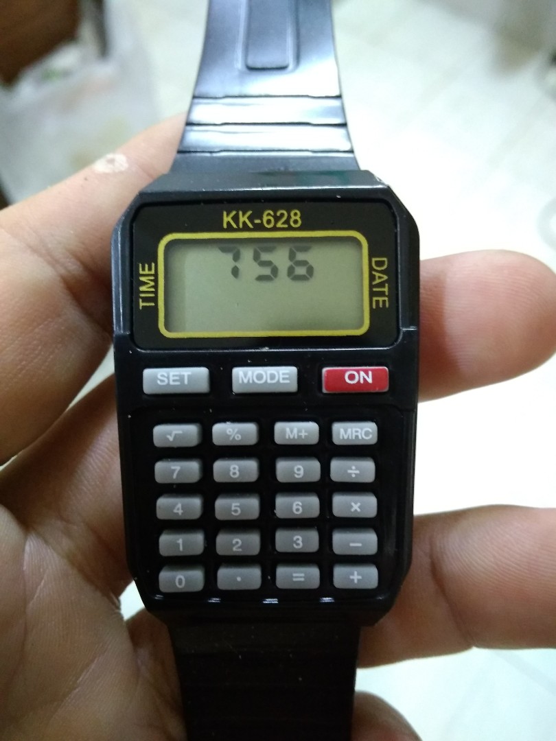 Gent unbranded old calculator watch Men s Fashion Watches