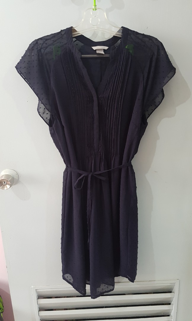 navy dress h&m