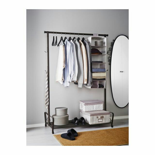 Ikea Portis Garment Clothes Rack Hanger Furniture Home Living Furniture Shelves Cabinets Racks on Carousell