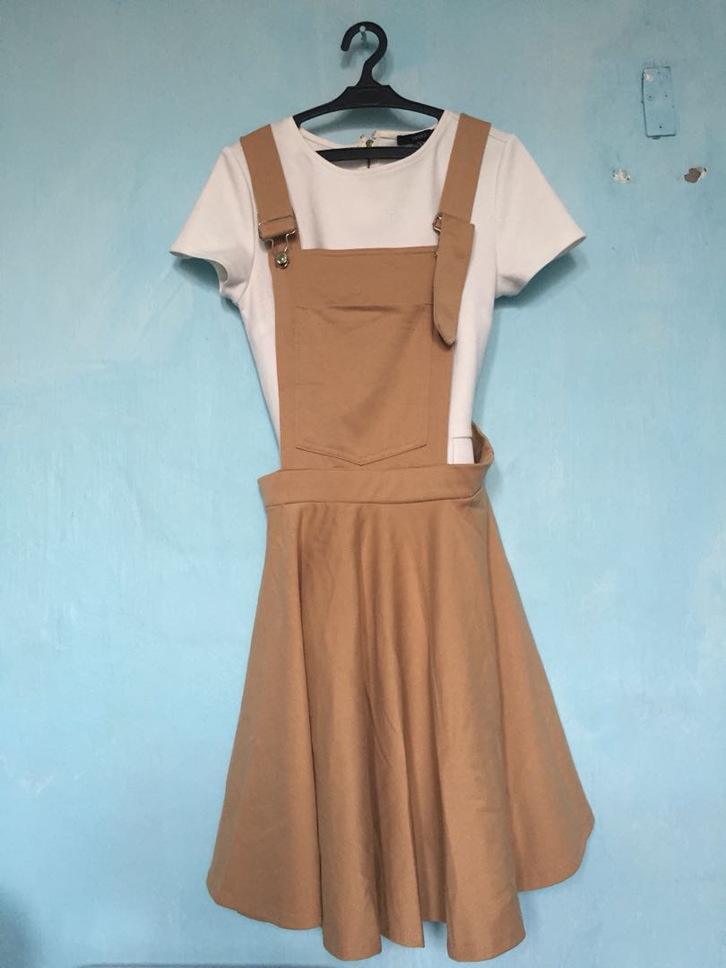 Khaki shop jumper skirt