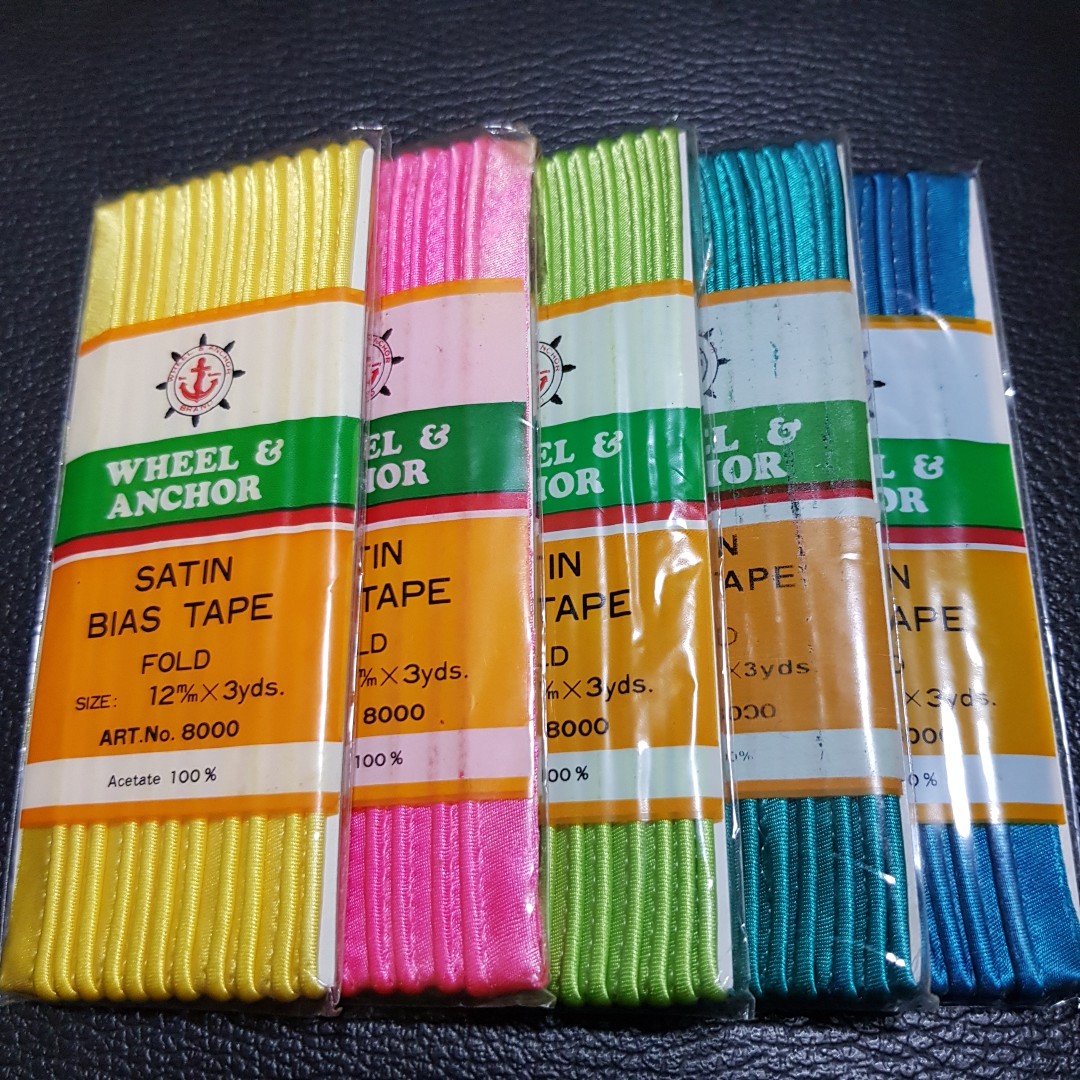 Satin bias tape, Hobbies & Toys, Stationery & Craft, Craft Supplies