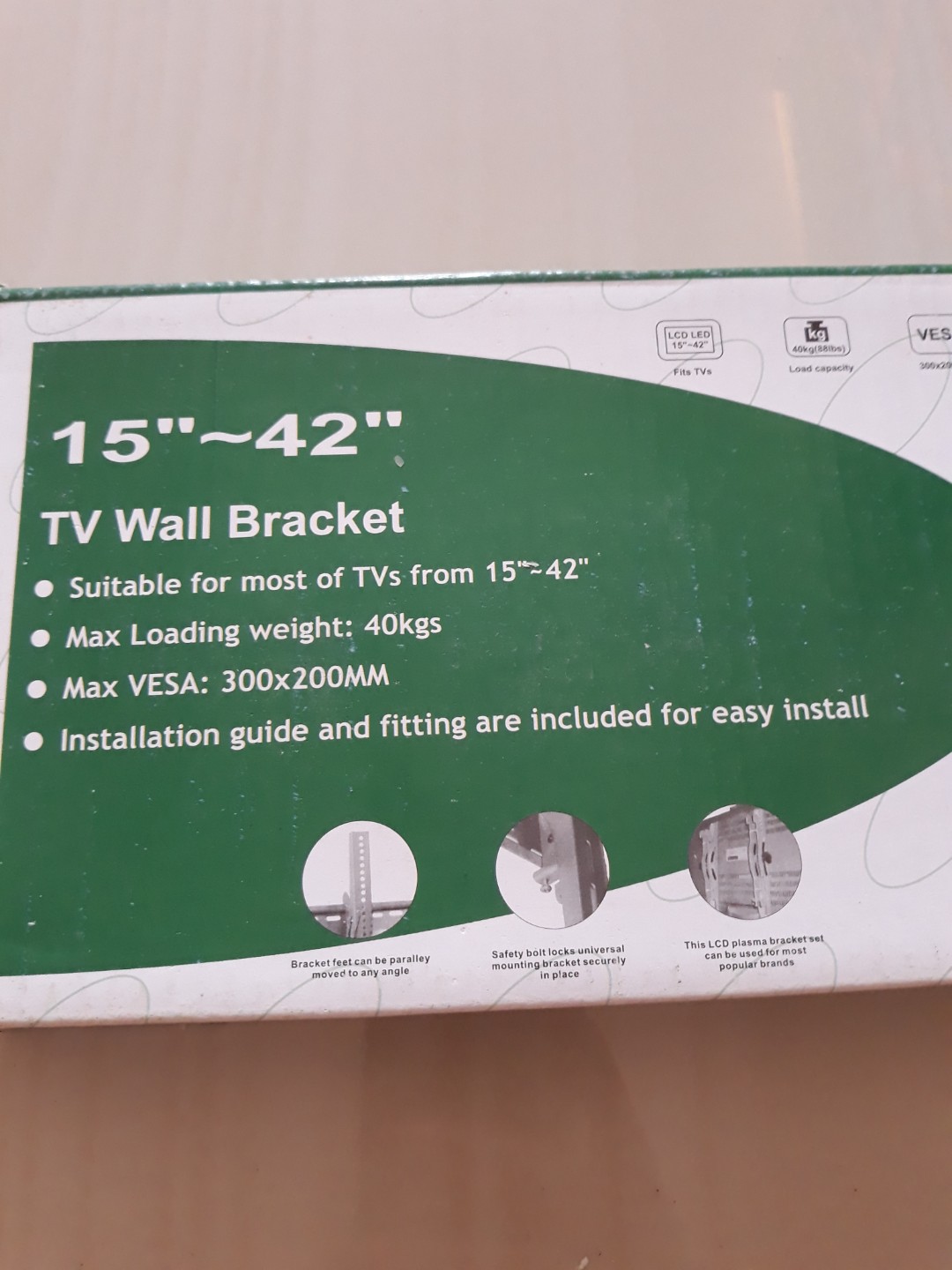 TV Wall Bracket Elektronik Lainnya Di Carousell full-motion-extendable-tv-wall-bracket-for-screens-up-to-25kg-black-or