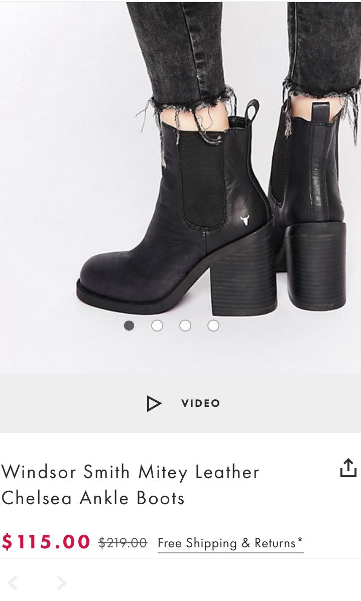 Windsor Smith leather Chelsea heeled 