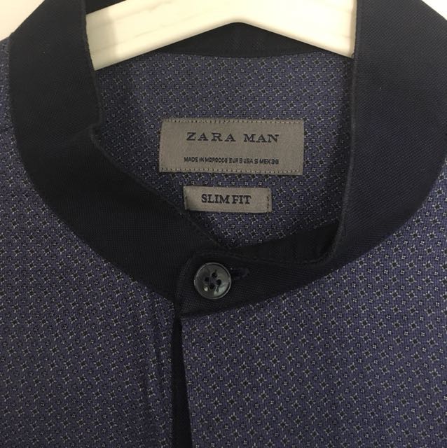 Zara mandarin collar S formal shirt, Men's Fashion, Tops & Sets, Formal ...