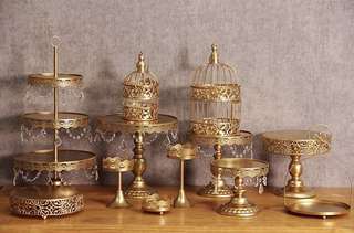 Gold cake stand