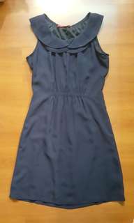 Carla navy midi dress