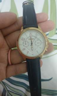 REPRICE preloved Fossil Leather Watch