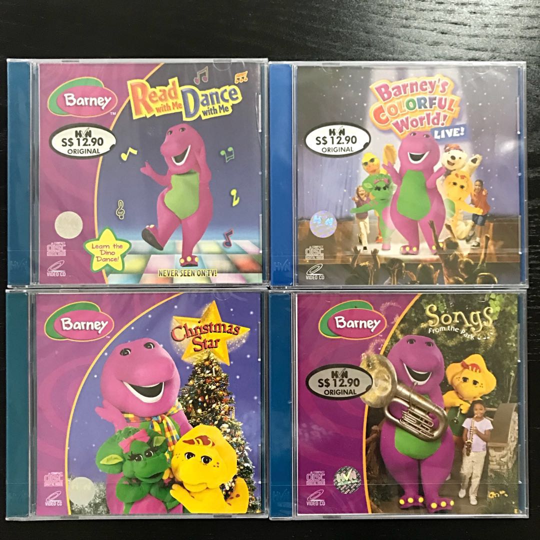 Barney VCD (set of 4), Hobbies & Toys, Toys & Games on Carousell
