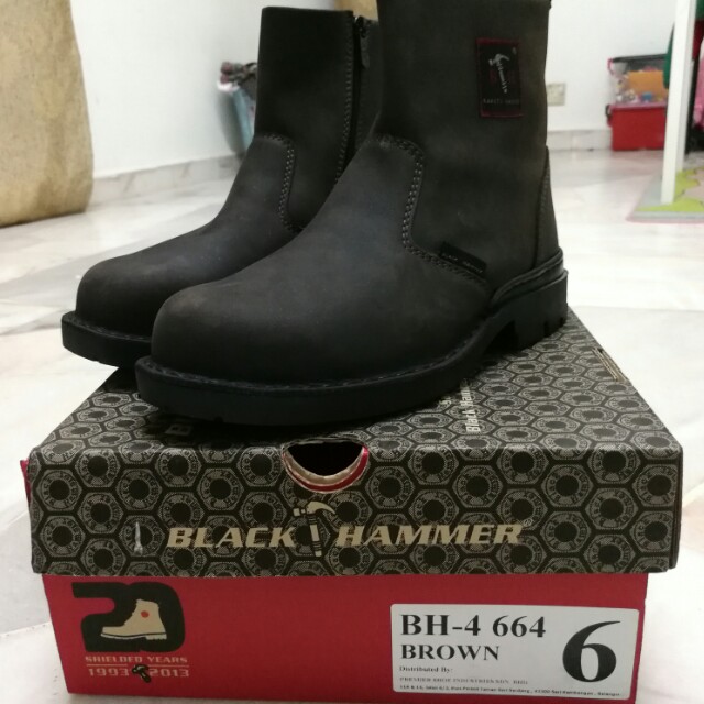 Black Hammer Safety Shoes 6UK, Men's 