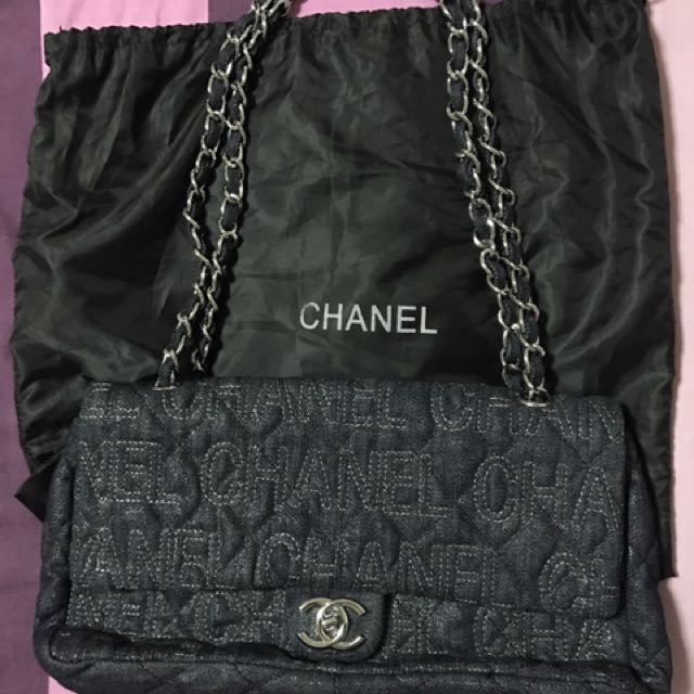 Chanel inspired denim bag (Category: Cross-body Bags) located in Quezon City. Submitted by achitoni (Listing ID 144320997, Image 1). Description: Almost new Chanel inspired bag available 😍.