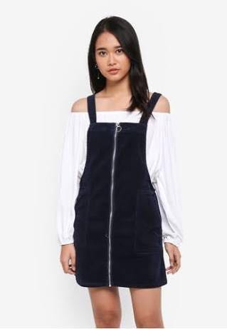 Corded pinafore dress clearance