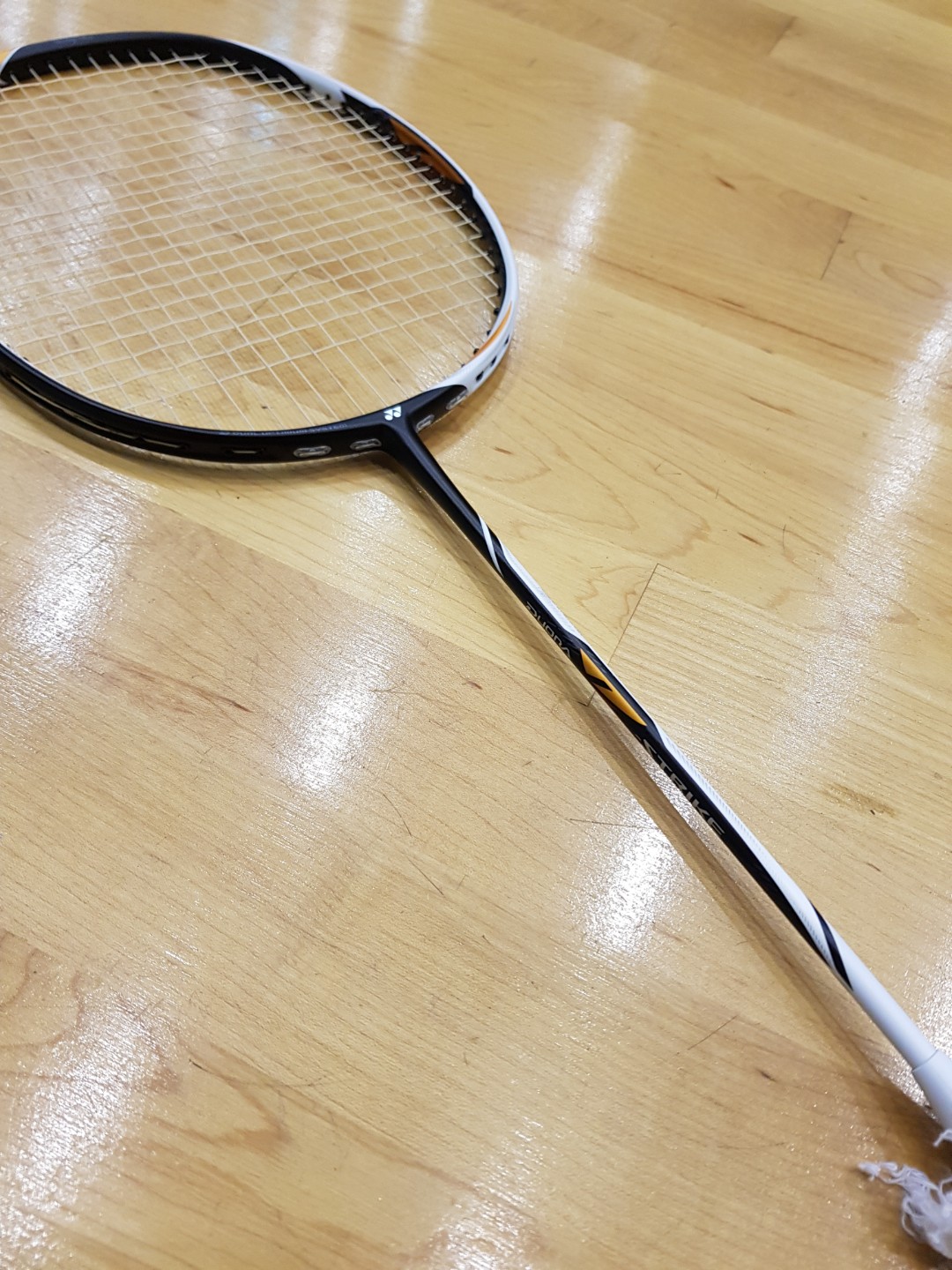 Made in Japan Yonex Duora Z Strike 3U Badminton Racket with stringing and cover 
