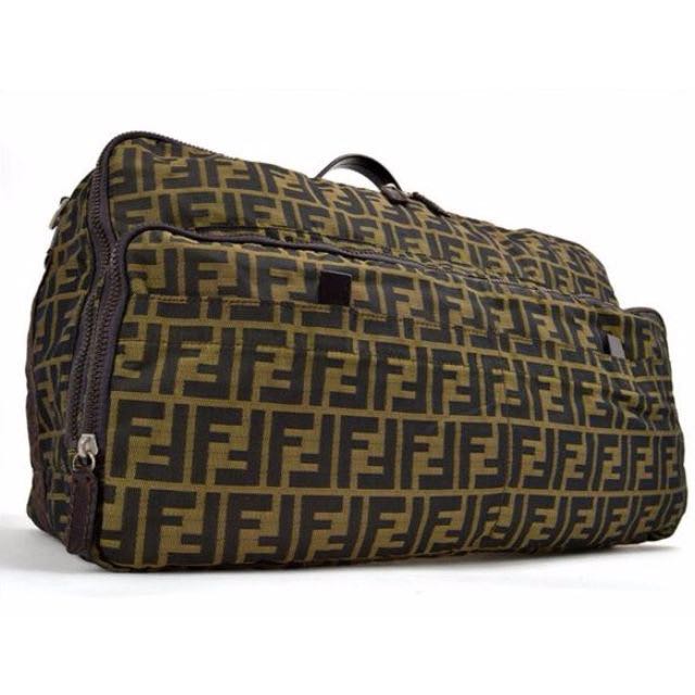 FENDI Boston zucca travel luggage brown travel bag, Women's Fashion ...