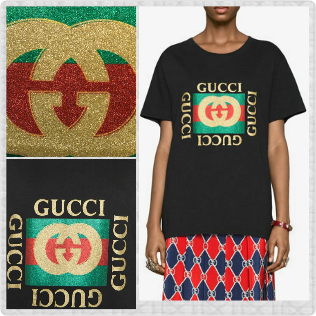 Glitter gucci shirt sales
