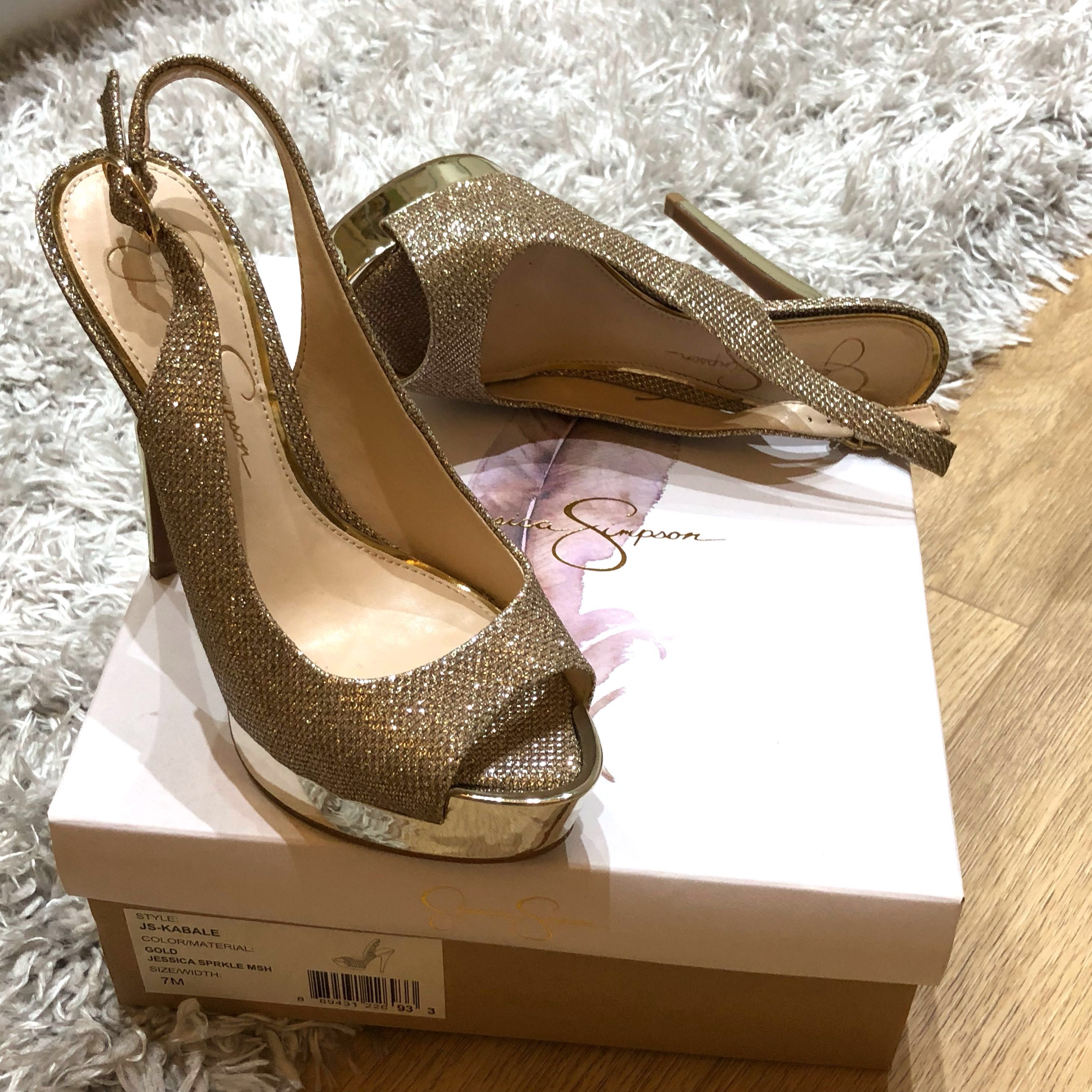 jessica simpson glitter heels