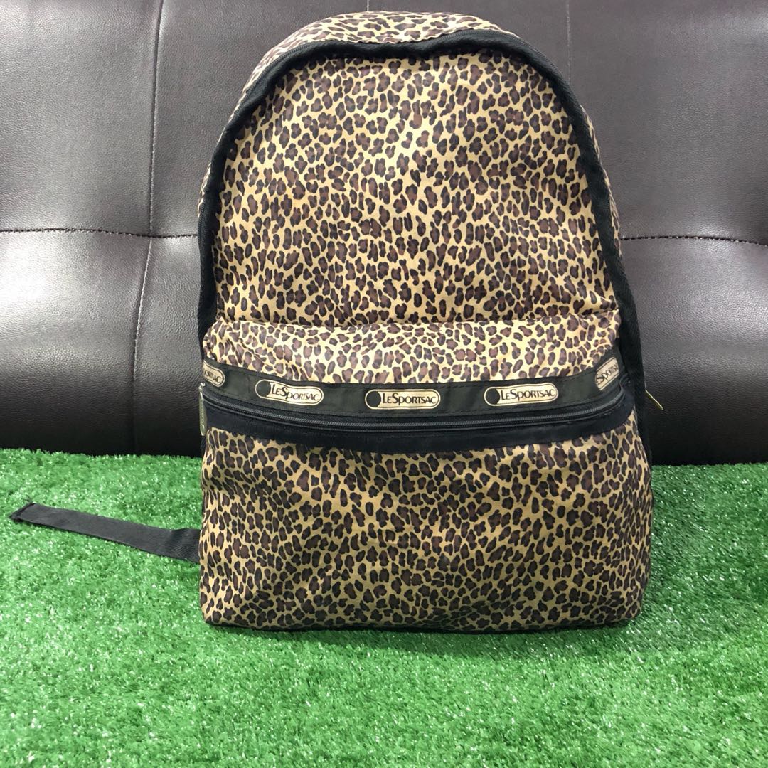 Lesportsac leopard hot sale backpack