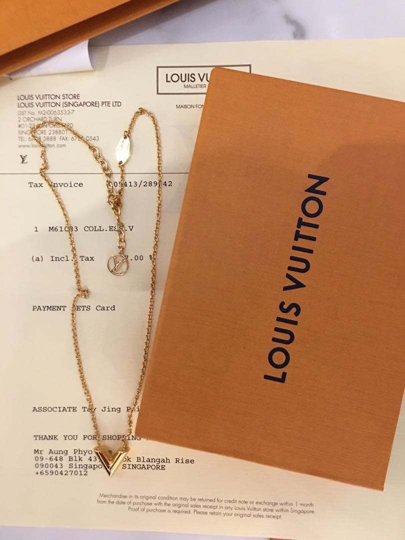 Shop Louis Vuitton 2018-19FW Essential V Necklace (M80137, M63197, M61083 )  by Senbay