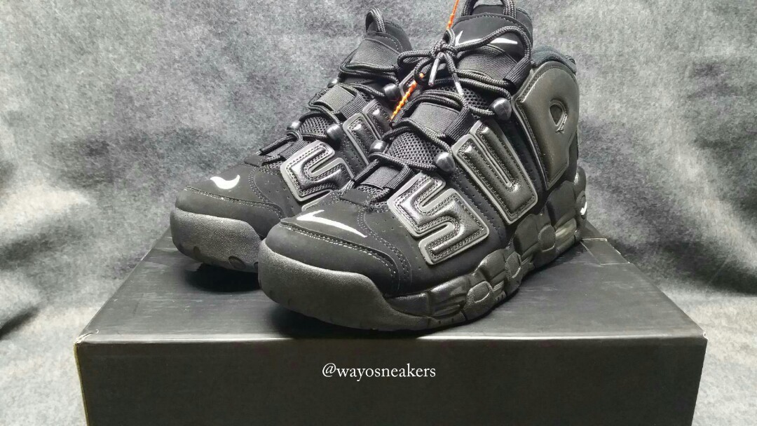nike uptempo x supreme black