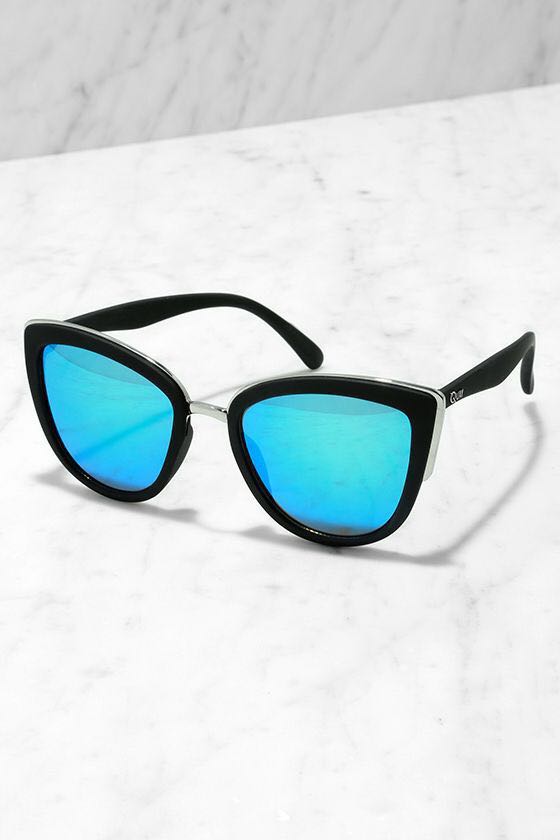 quay sunglasses blue lens