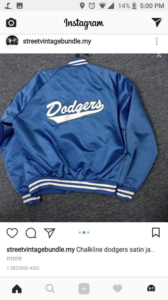 Rare chalkline dodgers satin jacket, Men's Fashion, Tops & Sets