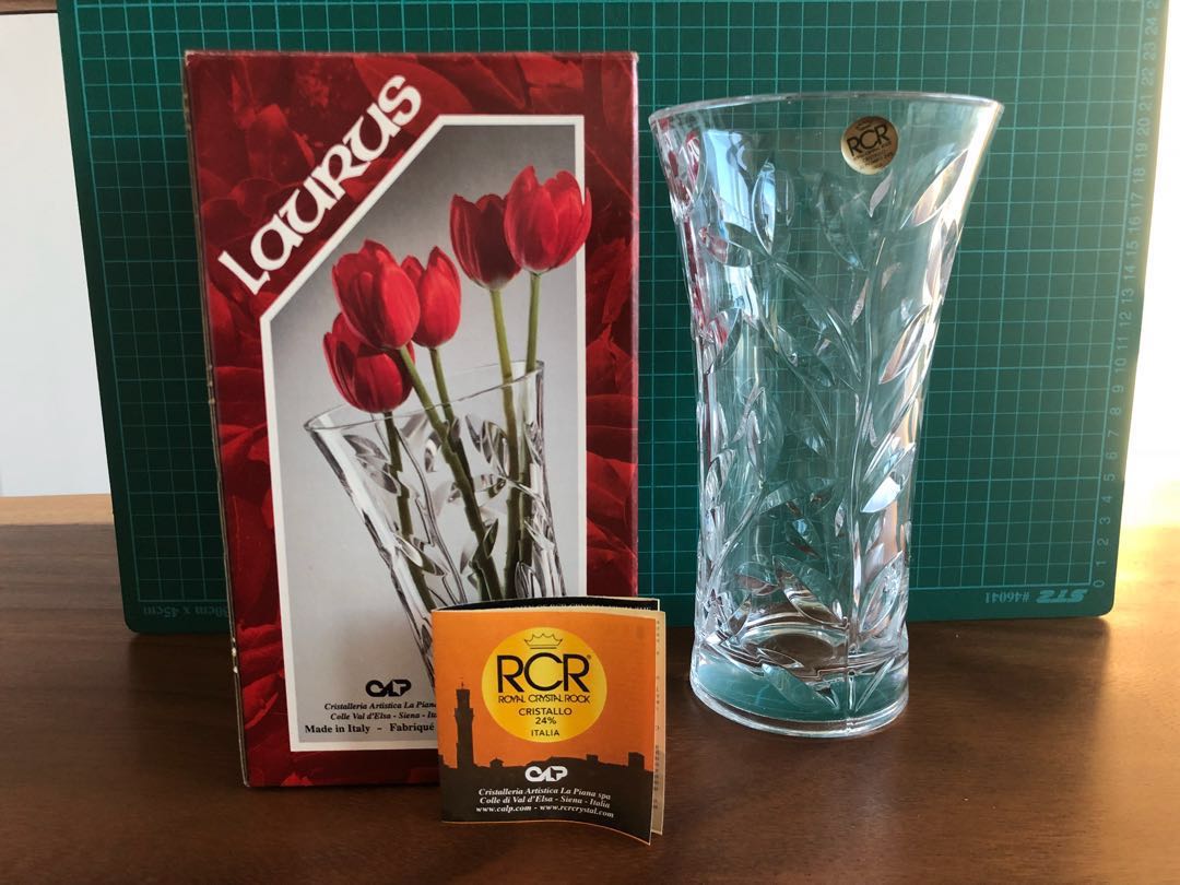 Rcr Crystal Glass Vase Home Appliances On Carousell