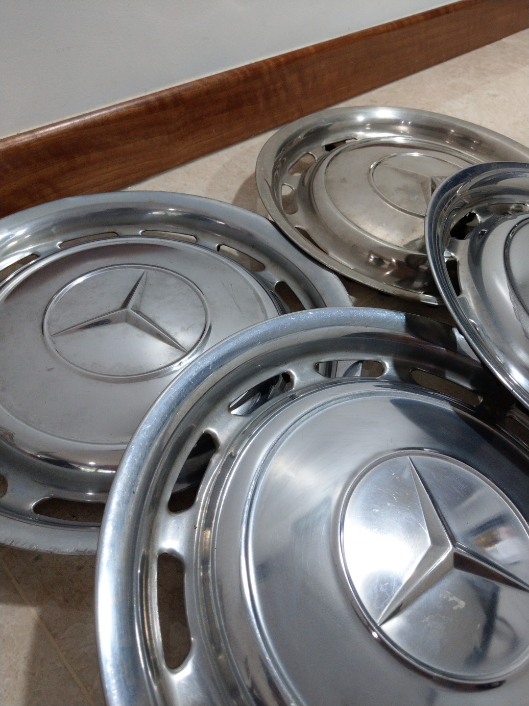 Vintage Mercedes Benz wheel covers, Hobbies & Toys, Memorabilia & Collectibles, Vintage