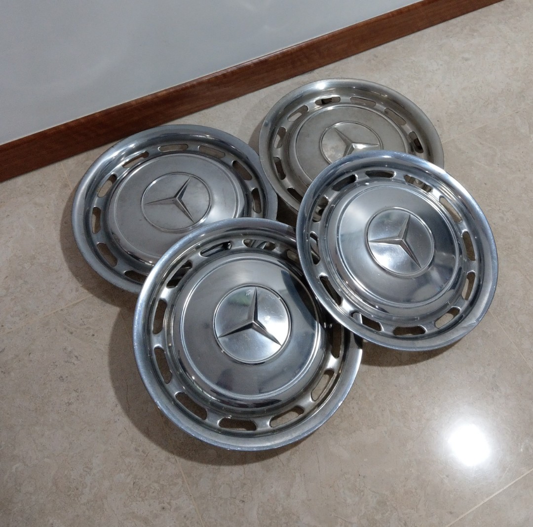 Vintage Mercedes Benz wheel covers, Hobbies & Toys, Memorabilia & Collectibles, Vintage