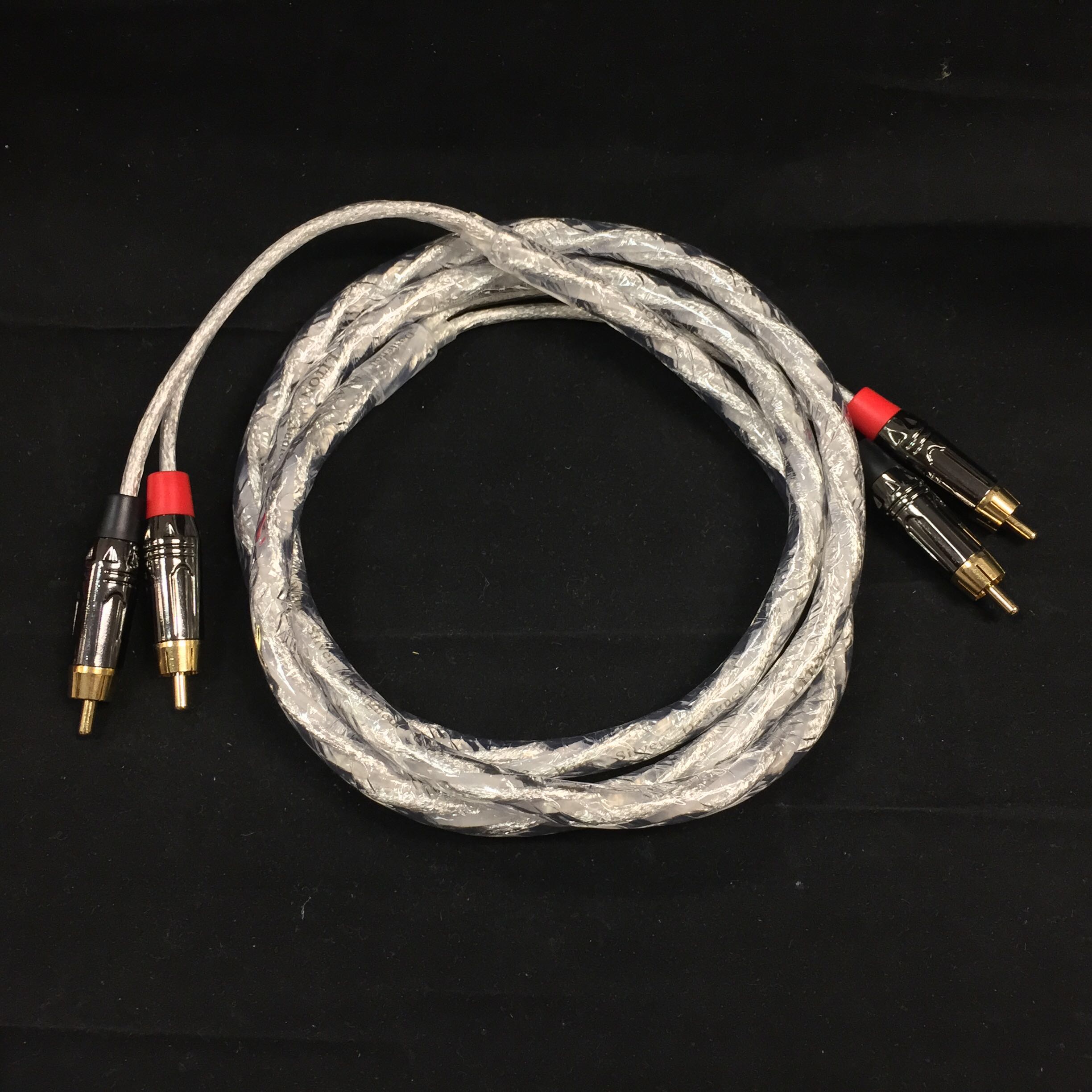 美國LITON 鍍銀兩芯兩網雙絞RCA 線升級線過機線發燒訊號線interconnect