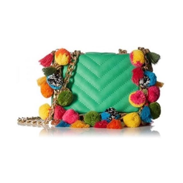 Aldo Weliri Green Pom Pom Bag