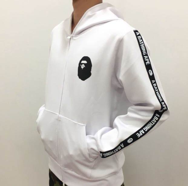 a bathing ape white hoodie