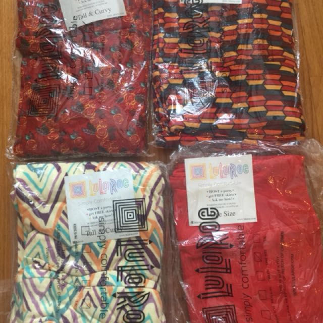 BNWT Lularoe leggings TC patterned /OS solid, Women's Fashion, Bottoms,  Other Bottoms on Carousell