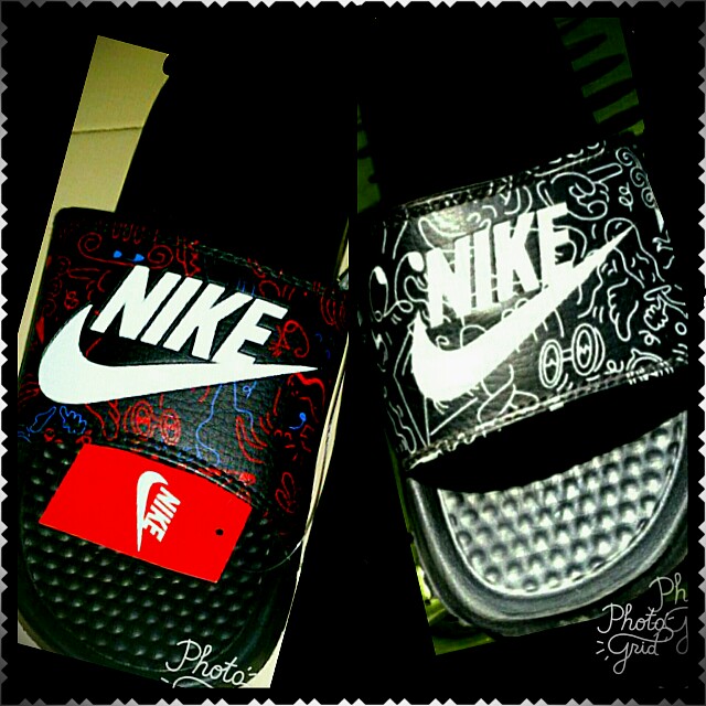 Customize nike cheap slippers