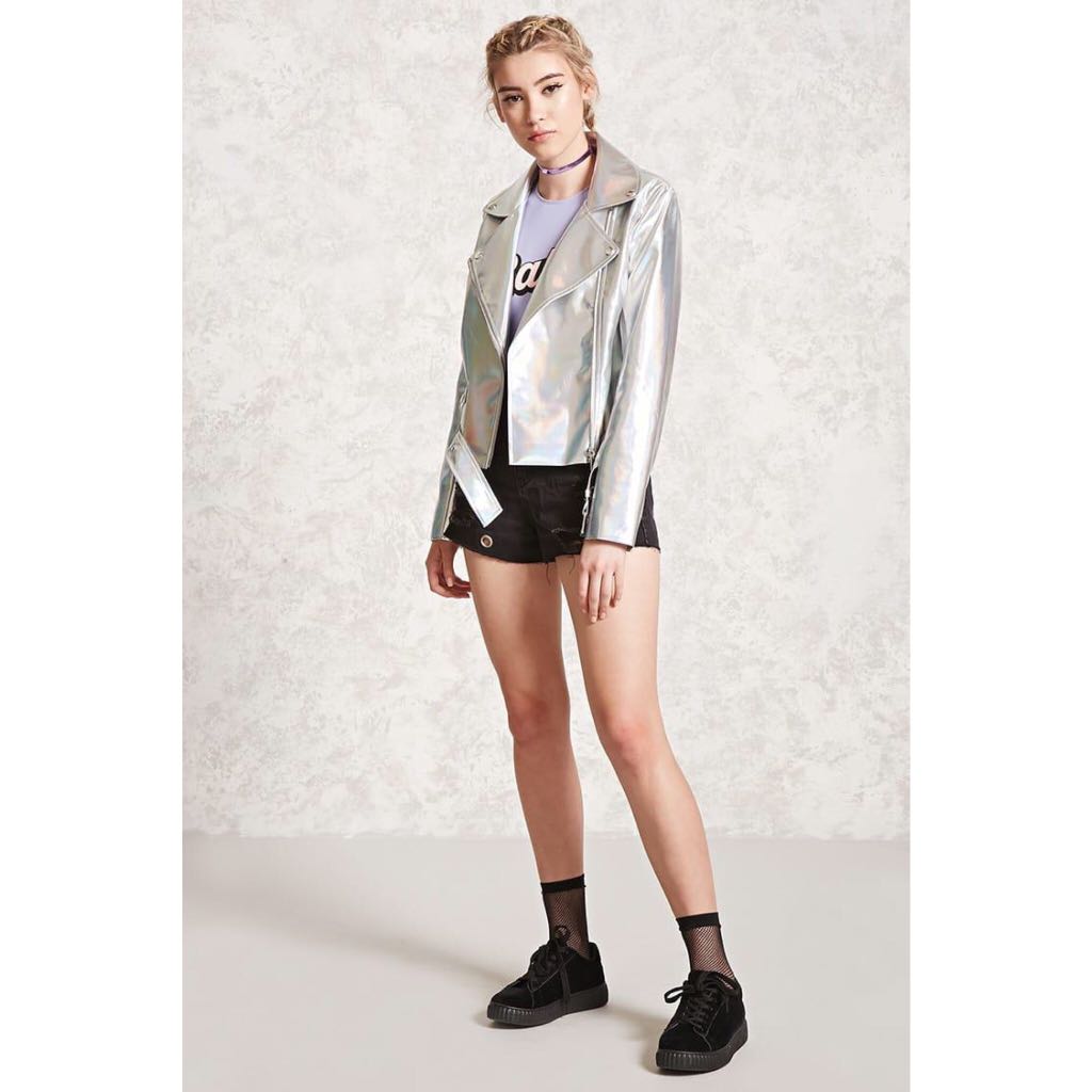 Forever 21 iridescent Faux Leather Jacket