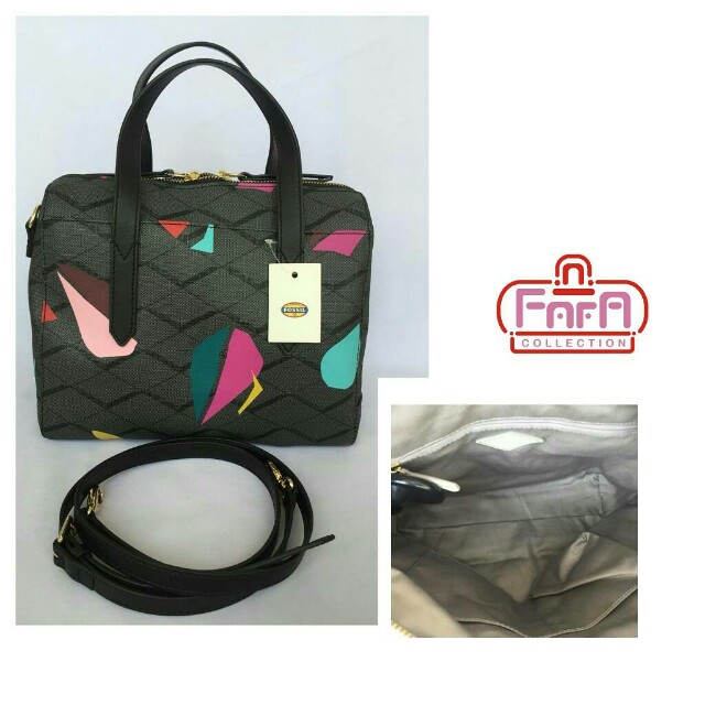 Fossil sydney satchel grey multi on sale