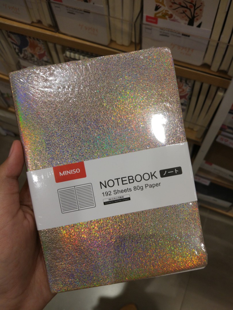 JASTIP Miniso Hologram Color Note Book Buku Alat Tulis Alat