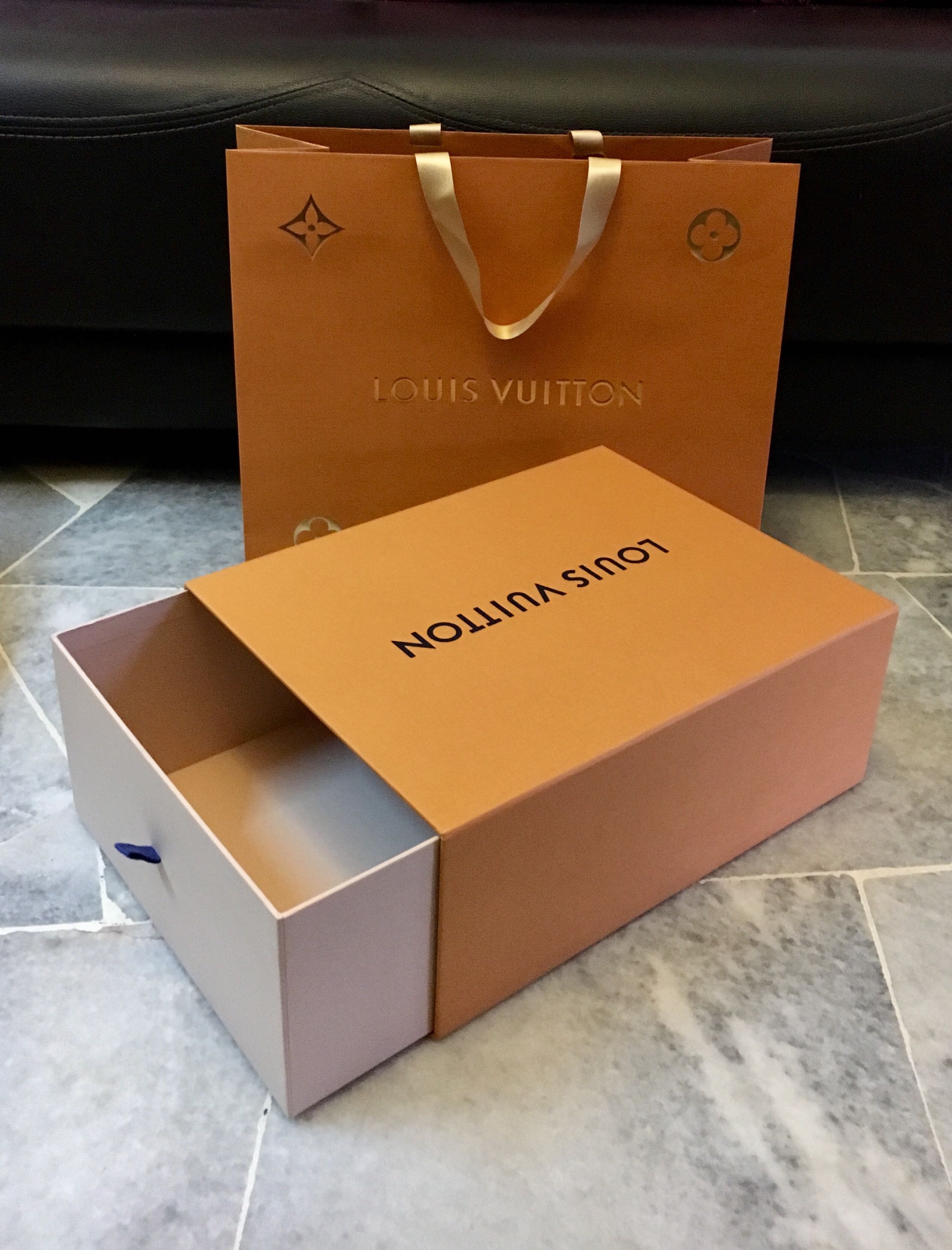 Large Louis Vuitton Box and Paper Bag