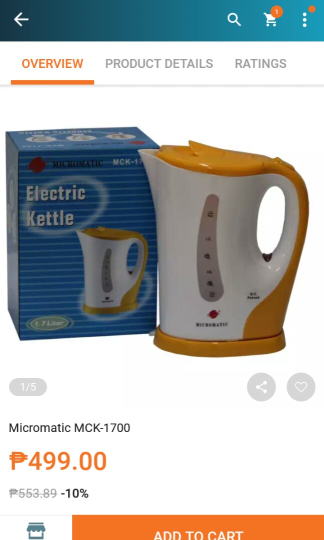 micromatic electric kettle