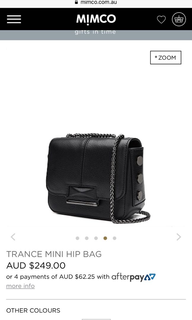 Mimco trance cheap mini hip bag