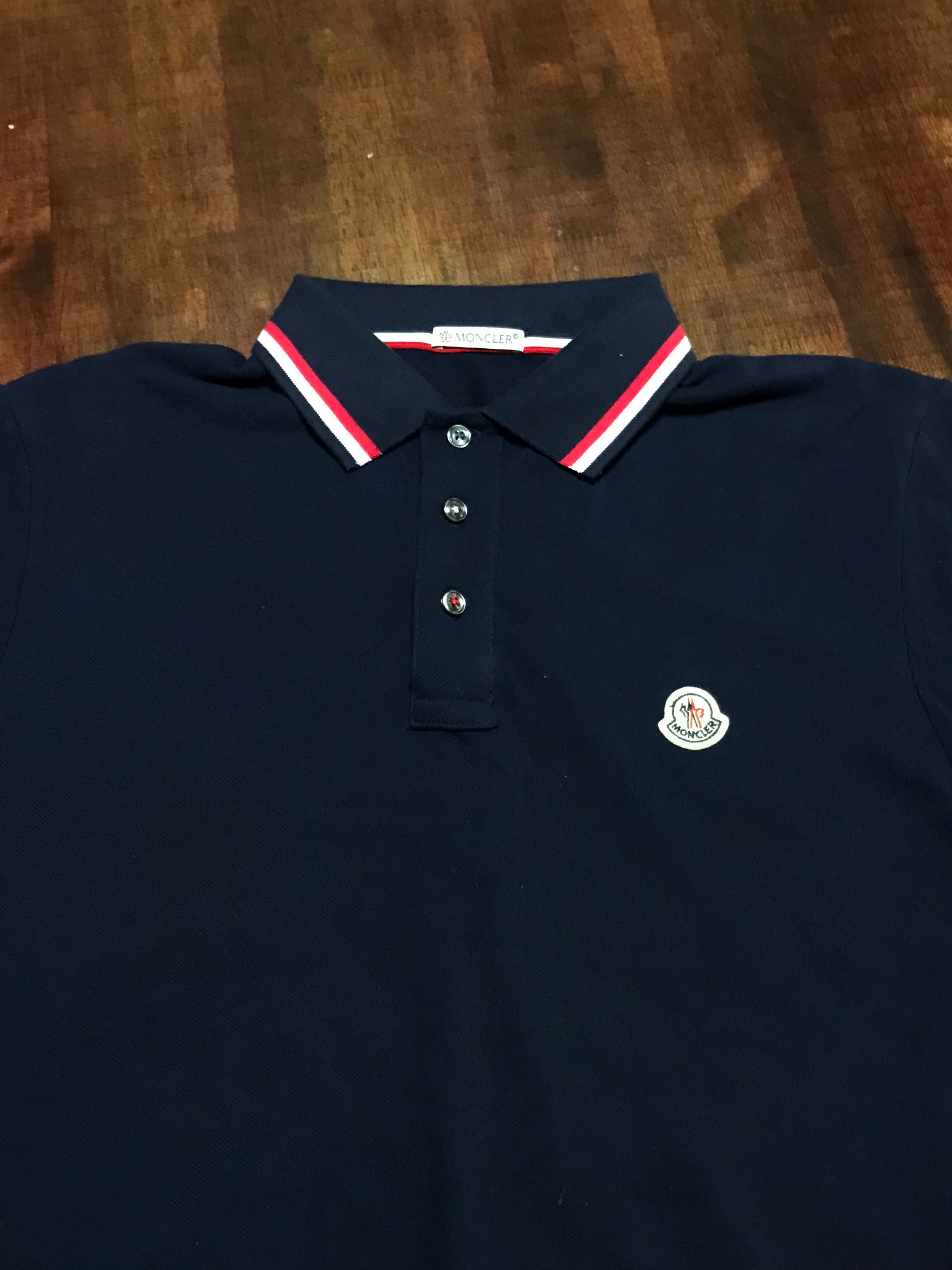 Moncler Navy blue polo not Lacoste Fred 