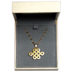 Mother s Day Favourite Singapore Mint Auspicious Gold Plated Chinese Knot Necklace