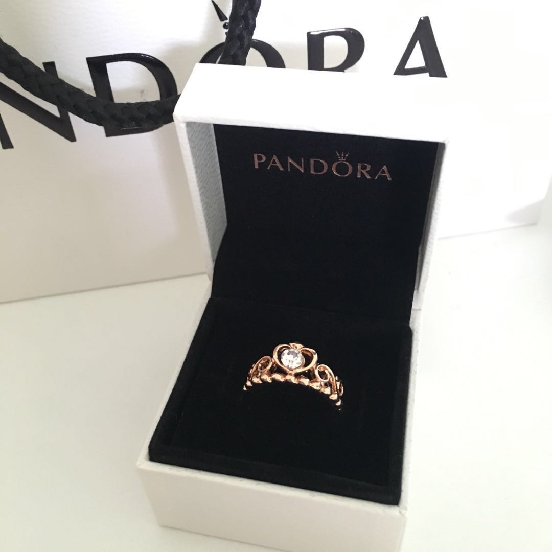 Pandora my princess ring rose gold top