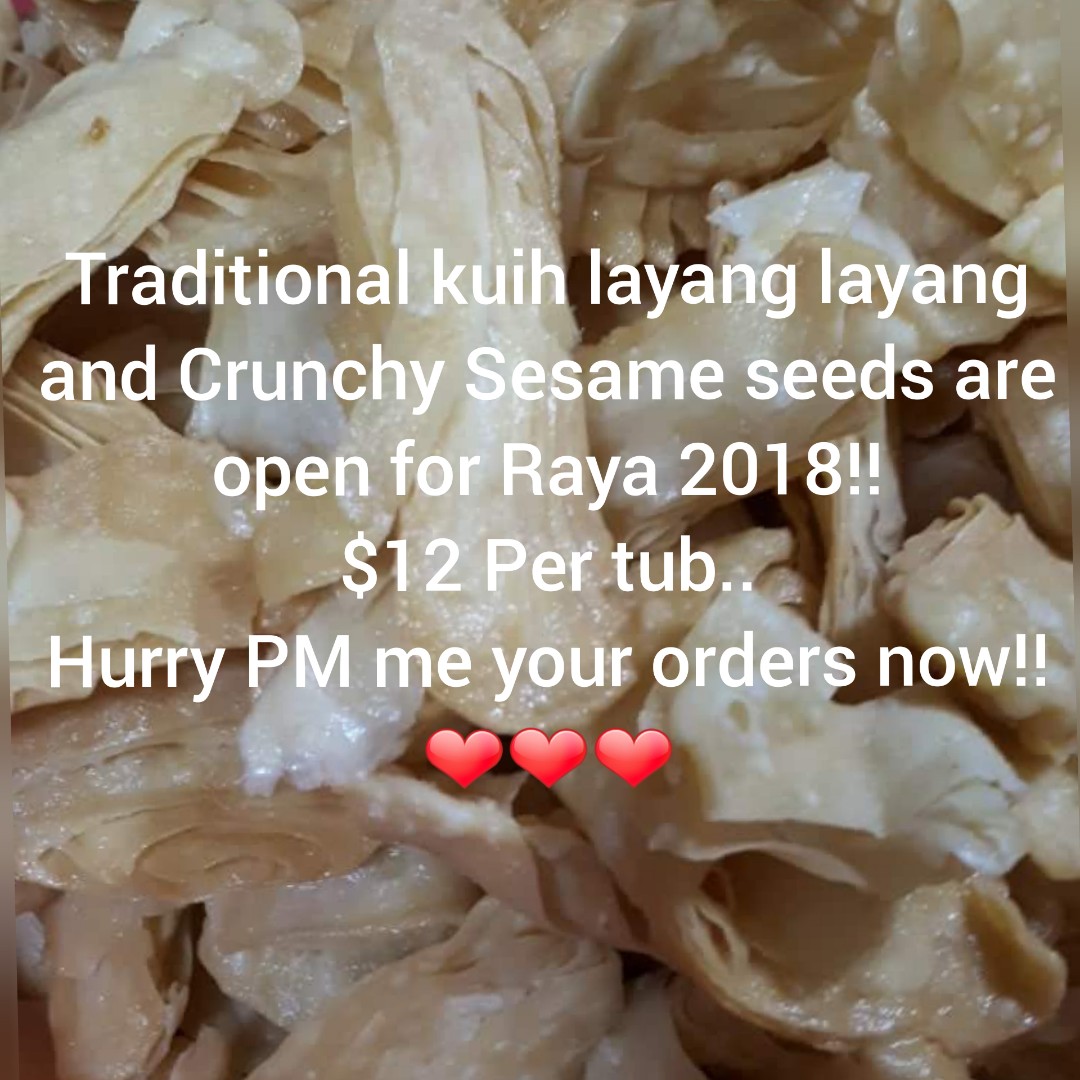 Traditional Kuih Layang Layang Crunchy Sesame Seeds Food Drinks Homemade Bakes On Carousell