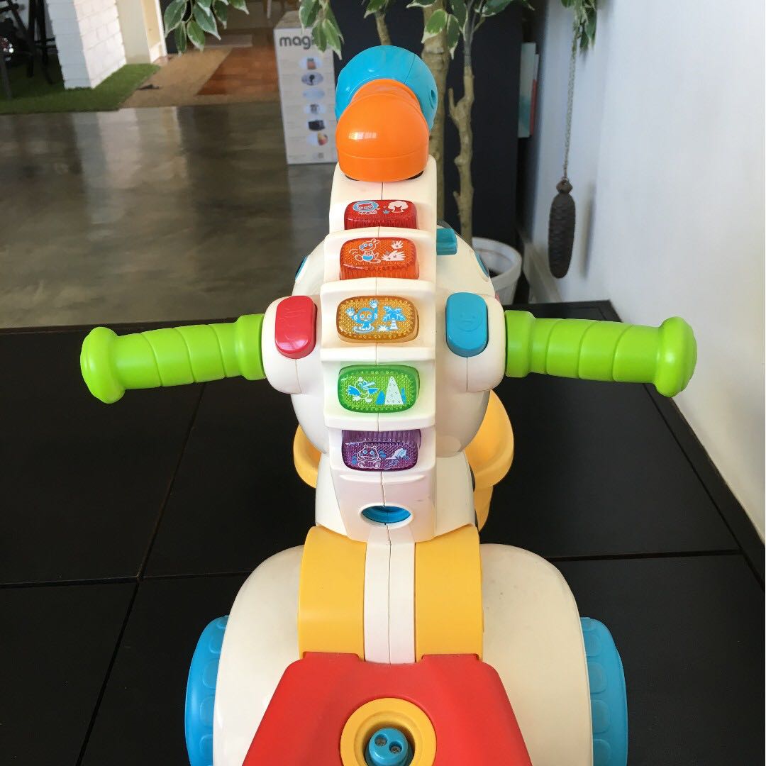 VTech 3-in-1 Learning Zebra Scooter, Babies & Kids, Infant Playtime on ...