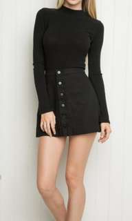 Black corduroy skirt