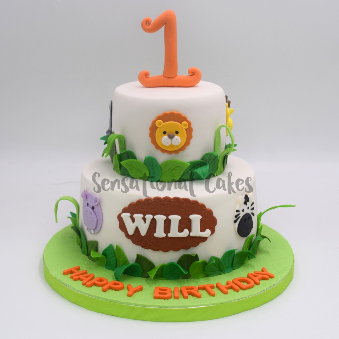1st Birthday Animal Theme For Boy Birthday Cake Singapore