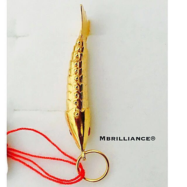 4.8cm Lucky fish pendant 916 Gold by Mbrilliance, Luxury