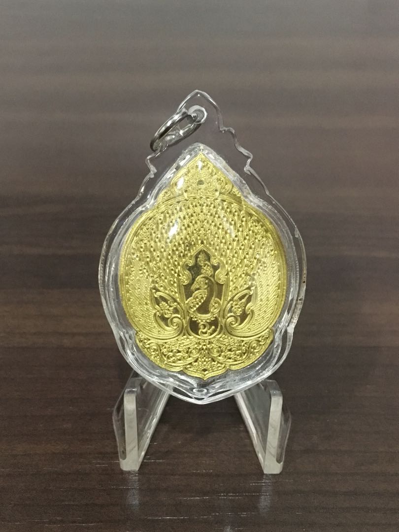 魔魔小铺 泰国佛牌:古巴丹(古巴谭) 佛历2561年 招财富贵孔雀王(黄铜