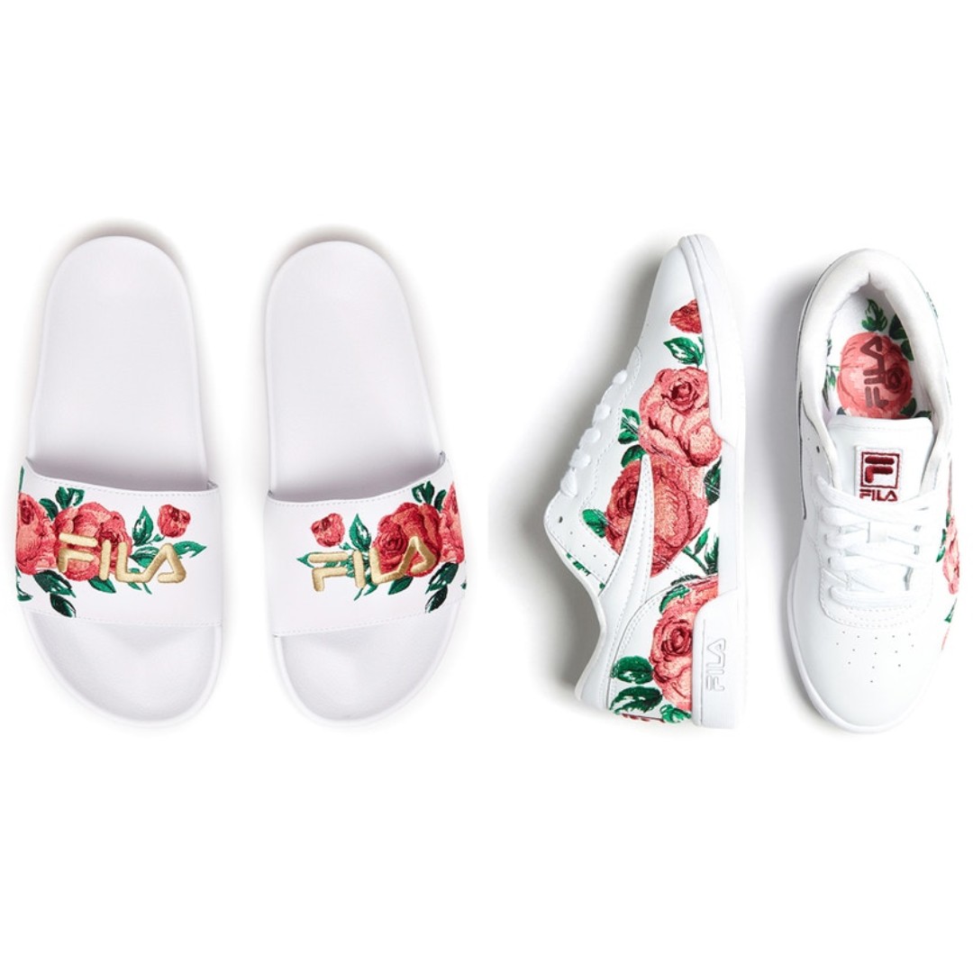 fila floral slides